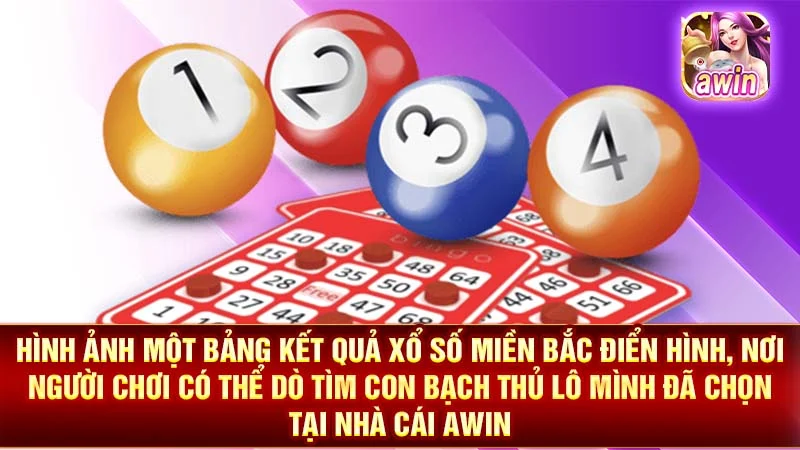  Hình ảnh một bảng kết quả xổ số miền Bắc điển hình, nơi người chơi có thể dò tìm con bạch thủ lô mình đã chọn tại nhà cái AWIN.